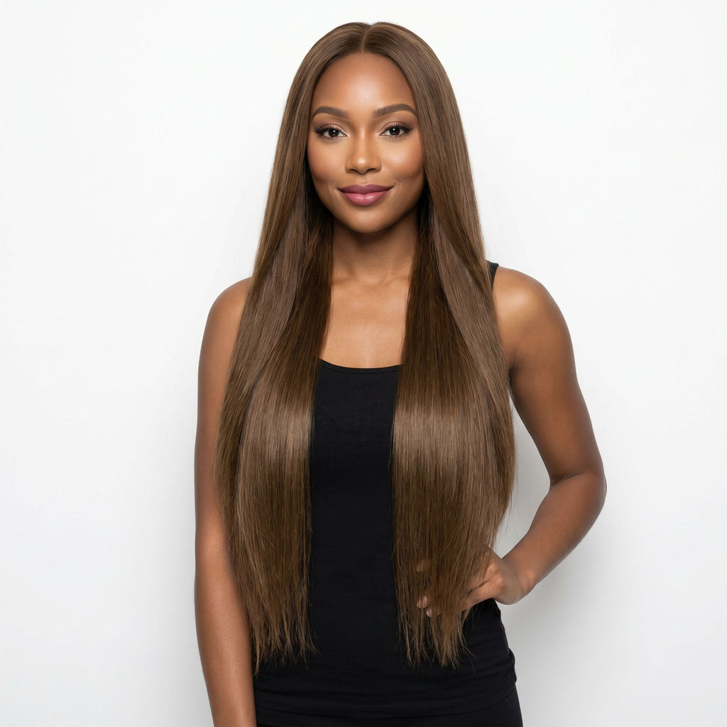 Chocolate Brown Invisible Clip-ins