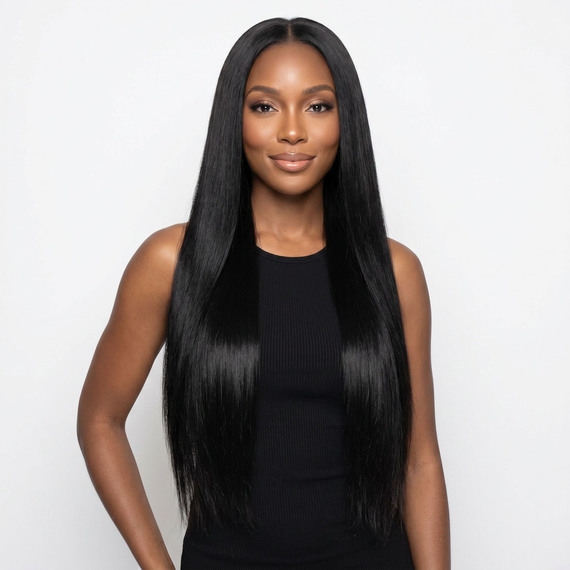 Jet Black Invisible Clip-ins