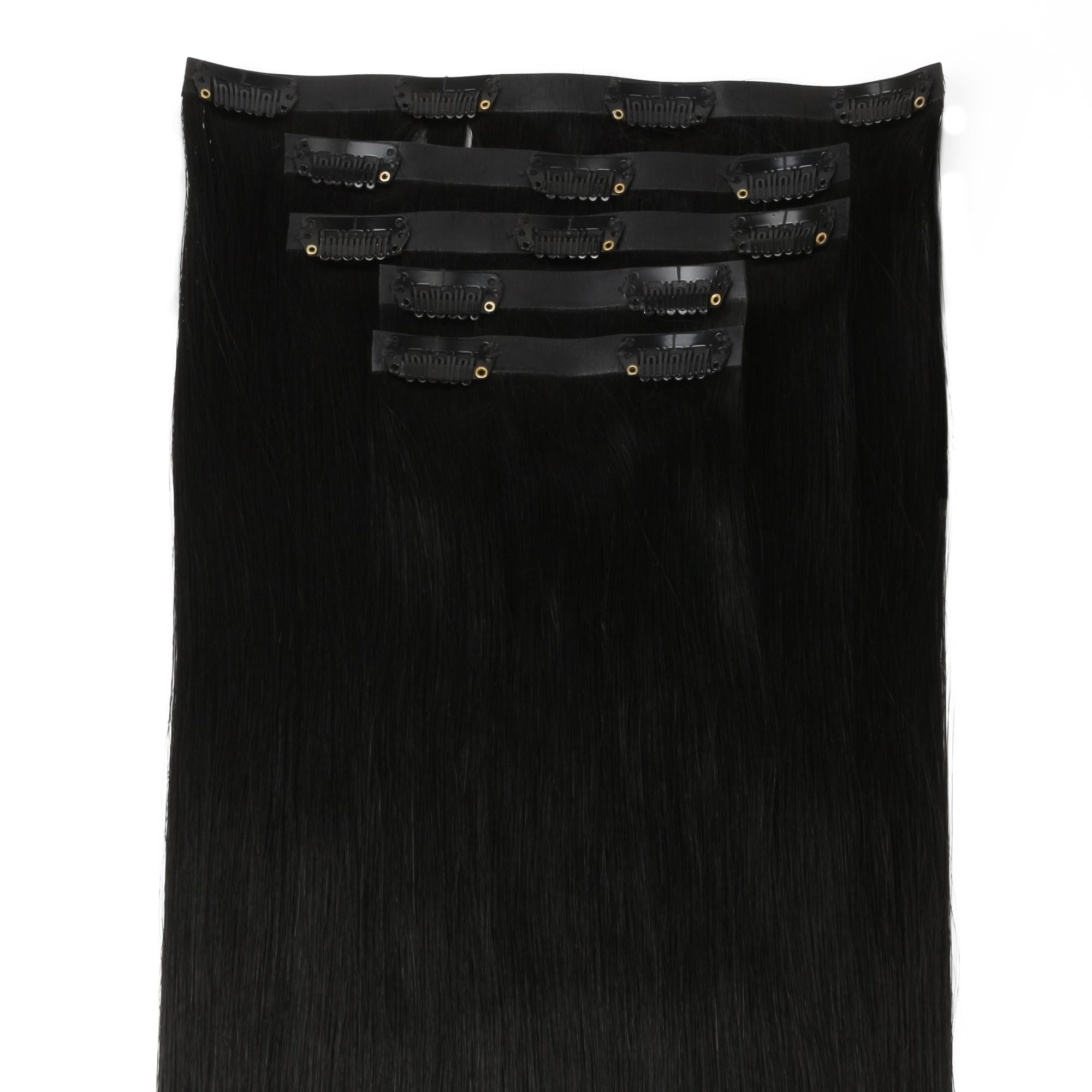 Jet Black Invisible Clip-ins