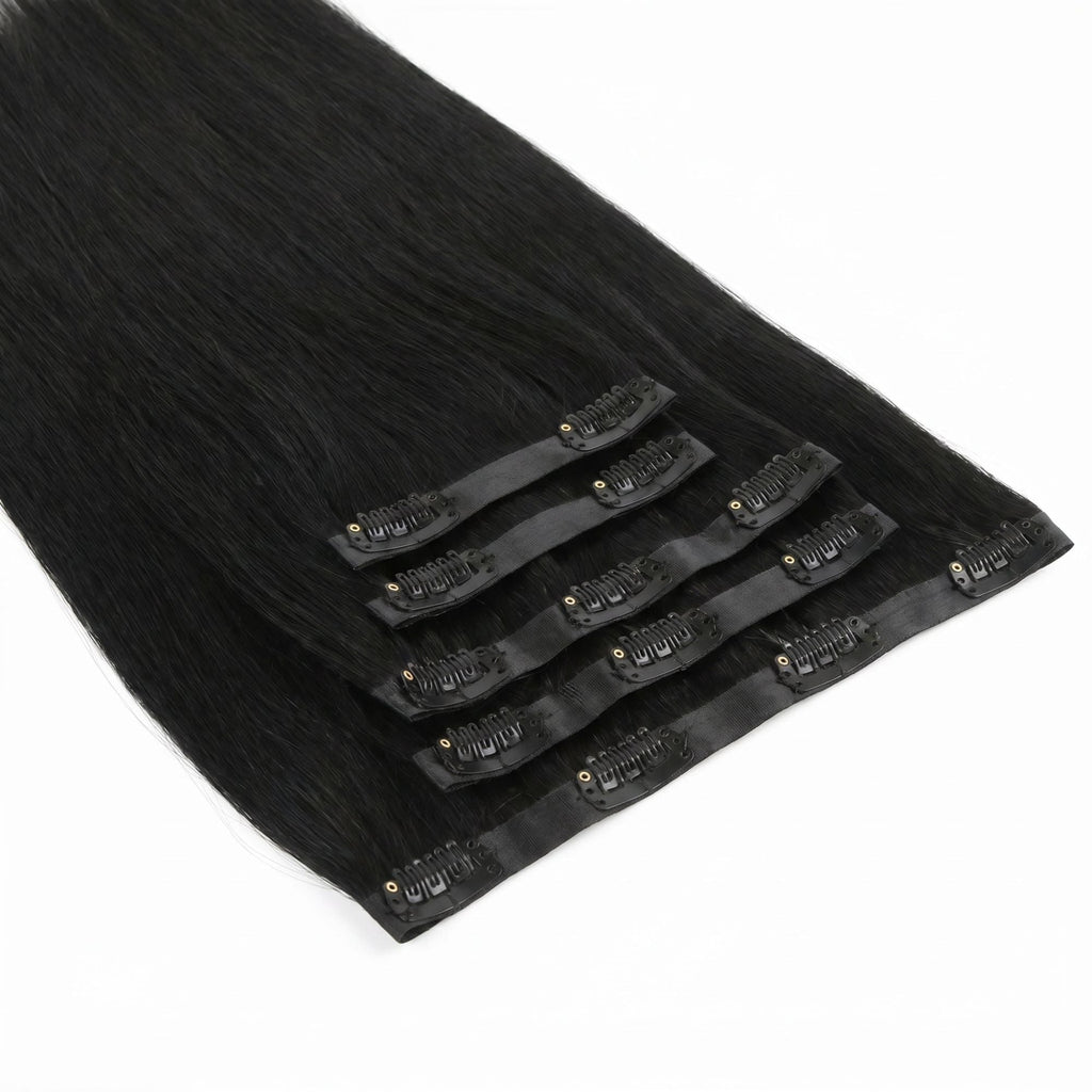 Jet Black Seamless Clip-ins