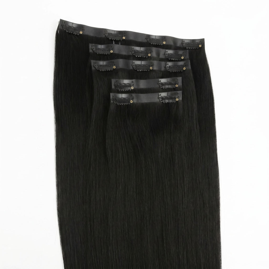 Jet Black Seamless Clip-ins